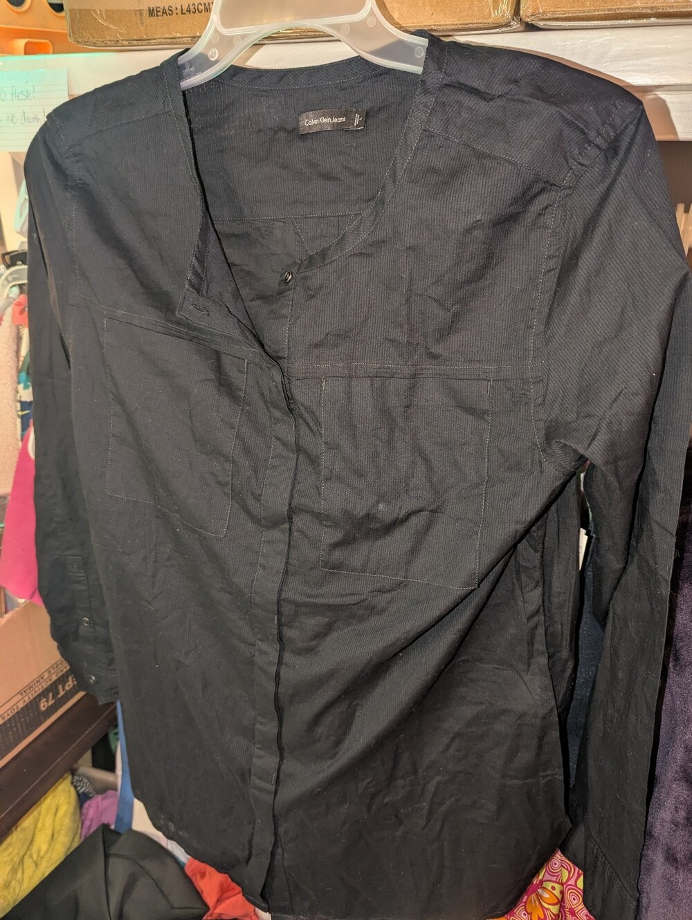 Nwt Calvin Klein Sz L Black Top.